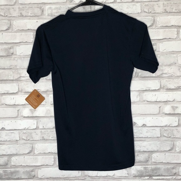 Harriton navy crewneck boys t-shirt, medium 10/12 - Picture 3 of 4